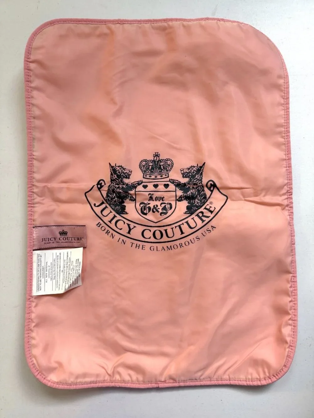 Juicy Couture Velour Embroided Pink Baby Diaper Bag - Picture 10 of 15